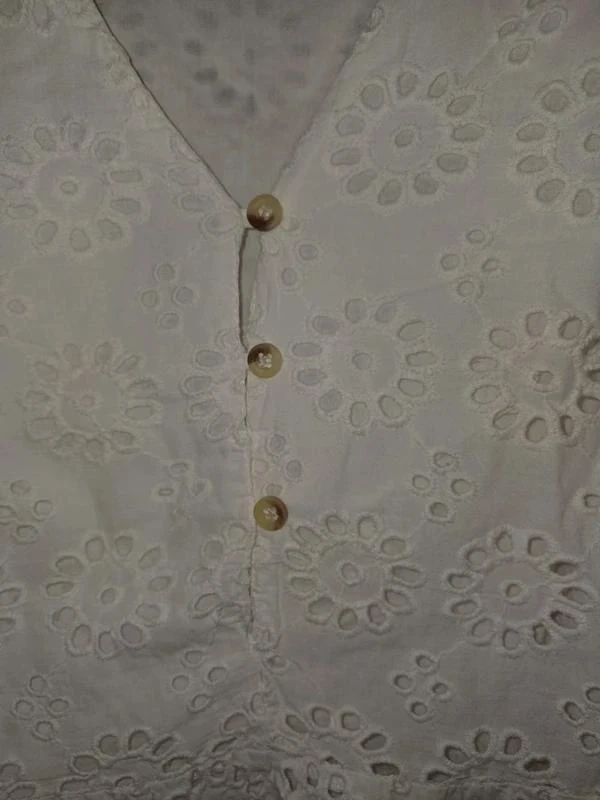 Blusa bordada em algodão da marca Zara tamanho 36 – photo 3